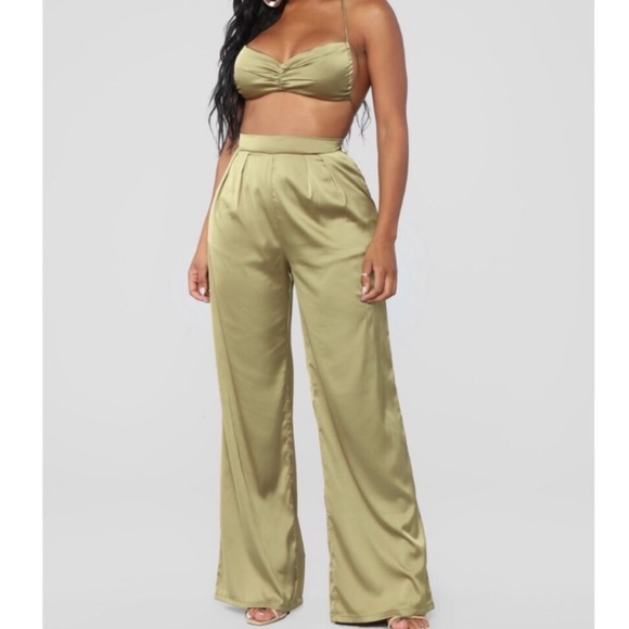 Fashion Nova Pants - Silk pants set